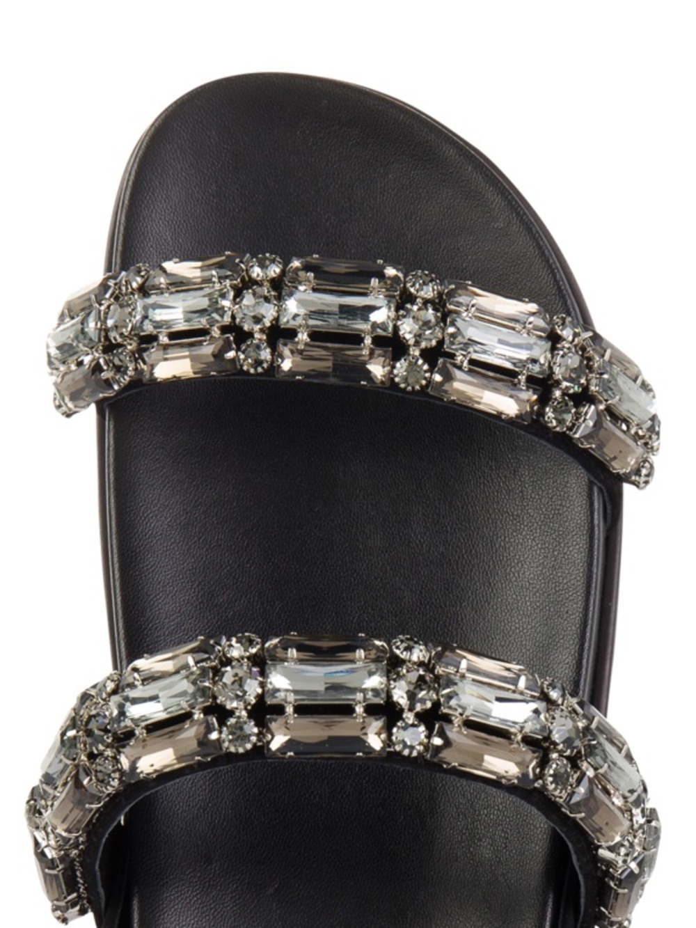 Alexandre Birman crystal-embellished leather slide sandals